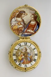 Gouden en Emaille Horloge, ca. 1650